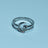 Bague lune fine en argent